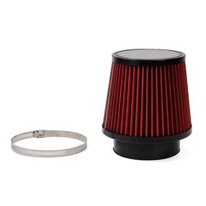 lot 19331 image: Red 3in. 76mm Inlet Cone Replacement Dry Air Filter High Flow Car Performance Cold Air Intake Filter