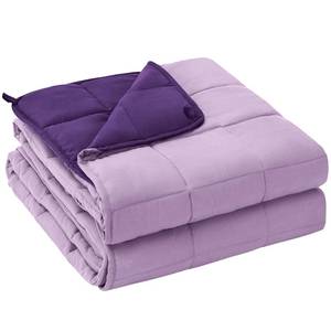 lot 19337 image: yescool Weighted Blanket for Adults (20 lbs, 60in. x 80in., Purple) Cooling Heavy Blanket for Sleeping Perfect for 190-210 lbs, Queen Size Breathable Blanket with Premium Glass Bead, Machine Washable