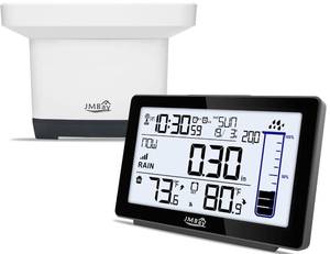 lot 19340 image: Wireless Rain Gauge Outdoor with Thermometer, High Accurate Digital Rain Gauges Outdoors Best Rated, Electronic Self-Emptying Remote Rain Collector, Freeze Proof Automatic Rain Measure Gauge for Yard