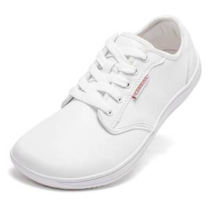 lot 20000 image: HOBIBEAR Unisex Wide Barefoot Shoes for Mens Womens Minimalist Zero Drop Shoes Sneakers (White,11 Women10 Men)