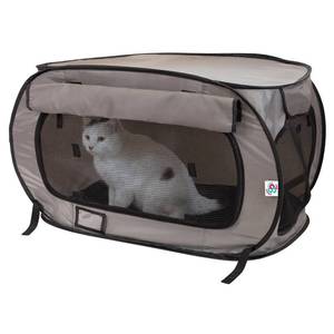 lot 20002 image: SportPet Designs Large Pop Open Kennel, Portable Cat Cage Kennel, Waterproof Pet bed, Carrier Collection