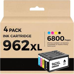 lot 20357 image: 962XL Ink Cartridges Combo Pack Compatible for HP962XL962 Ink Cartridges and Officejet Pro 9010 9015 9018 9020 9025 Printers (4 Pack)