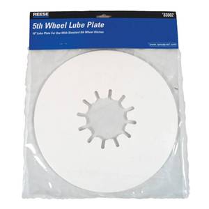 lot 20375 image: REESE Towpower 83002 Fifth Wheel Lube Plate, 10 Inch Round, 316 Inch Thick, Eliminates Need for Grease