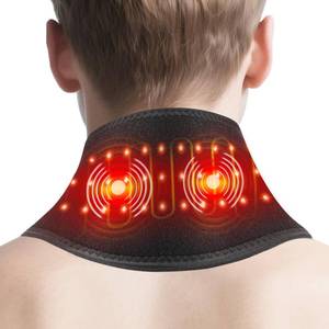 lot 20408 image: Cordless Neck Massager with Heat, Red Light Therapy for Neck, Neck Heating Pad for Pain, Heated Neck Wrap, 660nm 850nm, FSA Eligible HSA, Heated Neck Massager, 3000mAh Battery, Black