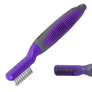 lot 20427 image: Hertzko Cat and Dog Dematting Tools Single Sided Dog and Cat Dematting Comb - for All Pets - Effortlessly Removes Tangles, Mats, and Loose Fur - Safe, Easy Grooming for Cats and Dog - Large