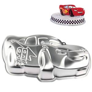 lot 20453 image: TinLeJa Aluminum 3D Cartoon Car Shape Cake Decorating Mould Baking Pan DIY Birthday Cake Mould Kitchen Supplies (Minor Dents)