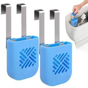 lot 20460 image: moonoom 2Pcs Toilet Tank Cleaning Tablet Holder,3.7 x 2.9 x 0.7 Toilet Tank Bleach Tablet Bracket, Hanging Toilets Bowl Cleaner Carrier for Preventing Dissolved Residue From Polluting Water Tank