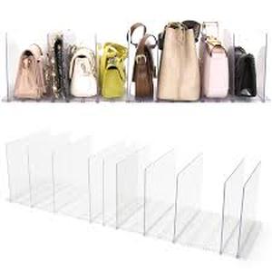 lot 11519 image: Clear Acrylic Purse Organizer Set with Dividers