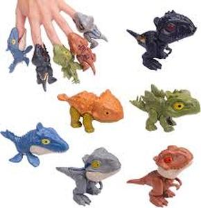 lot 2354 image: Winbar 6PCS Biting Finger Dinosaurs Toy, Dino Figure Chomp Toy Gifts Boys and Girls,for Display Play and Snap Figure Theater Puppet Doll Animal Hand Puppet Dino Party Supplies Easter Egg Fillers