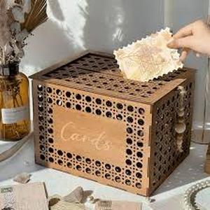 lot 3672 image: Wooden Card Box For Wedding