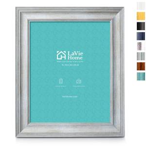 lot 1220 image: LaVie Home 8x10 Picture Frames (1 Pack, Light Gray) Rustic Photo Frame Set with Tempered Glass for Wall Mount Display