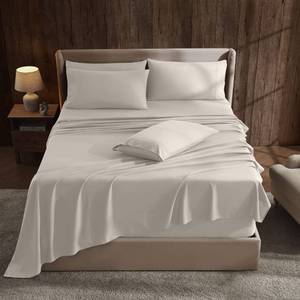 lot 1229 image: Hearth & Harbor Extra Deep Pocket Sheet Sets, Luxury Soft 6 Piece Bed Sheet Set Fits Mattress 18-24 Inches - King, Linen