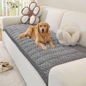 lot 1240 image: OstepDecor Washable Couch Cover for Dogs, Thick Pet Friendly Sofa Covers, Soft Couch Protector, Paw Cart Sofa Slipcovers, Cushion Protector for Leather, Sectional, Loveseat (27.6 x 82.7, Grey)