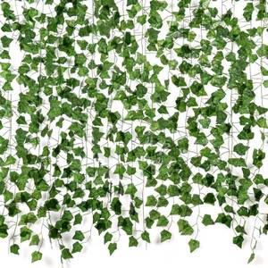 lot 2003 image: Fake Vines for Room Decor(12 Pack 84 Feet) Aesthetic Artificial Plant Ivy Leaves Hanging Greenery Garlands for Home Bedroom Wall Wedding Party Decor