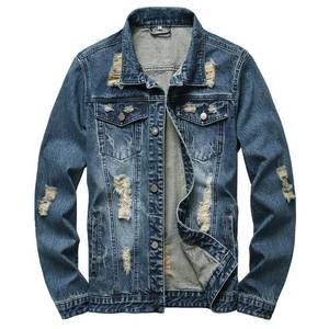 lot 2022 image: RANMCC Jean Jacket for Men Slim Fit Ripped Denim Jacket Coat (XL, Dark Blue2071-8)