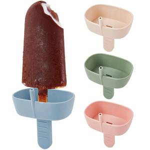lot 2029 image: 4Pack Drip-Free Silicone Popsicle Holders, AODISTUCE Popsicle Holder with Straw  with 2 Slots Fit Standard & Wide sized sticks Drip Free Popsicle Stick Holder Popsicle Drip Catcher