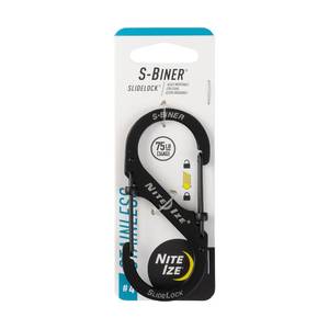 lot 2038 image: Nite Ize LSB4-11-R3 S-Biner Slide Lock Carabiner, Black, #4-75lb