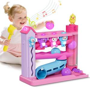lot 3716 image: Musical Toddler Toys for 1 2 3 Years Old, Educational Baby Toys 12-18 Months with Bilingual Toddler Learning, Interactive Toys for 1 Year Old Girl, Christmas Birthday Gift for 1 Year Old Girl (Purple)