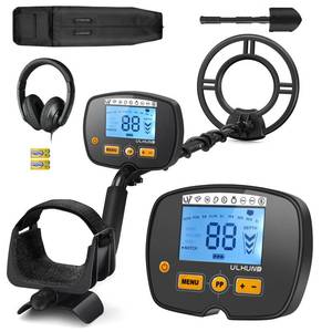 lot 3720 image: ULHUND Upgraded Metal Detector for Adults Professional - High Accuracy Gold Finder with DSP Chip & 10 IP68 Waterproof Search Coil, 12 Deep Detection and 60 Adjustable Length for Beach & Yard