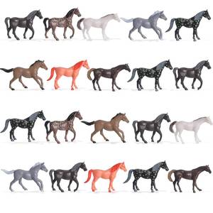 lot 4426 image: Skylety 20 Pcs Plastic Small Toy Horse Figurines Bulk Mini Horse Figurines Party Favor Decorations Realistic Model Toy for Girls Boys