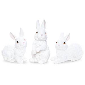 lot 4434 image: Hmxpls 3 Pcs Easter Rabbit Figurines, Spring Bunny Statue Gifts, Cute Easter Decor Bunny Decorations for Table Home Garden