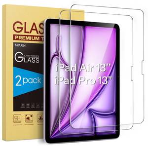 lot 4440 image: SPARIN Screen Protector for iPad Air 13 Inch M4 2026 & M3 2025 & M2 2024 (8th7th6th Generation) & iPad Pro 13 Inch M5M4 (8th7th Gen), Case Friendly, 2 Pack Tempered Glass, Support Apple Pencil