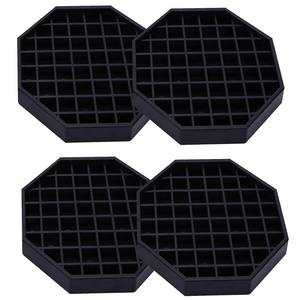 lot 4441 image: Happy Reunion Drip Trays 6 Coffee Countertop Octagon Drip Tray Black Plastic Coffee Drip Tray With Honeycomb Grid, Pack of 4 (4 Pcs 6)