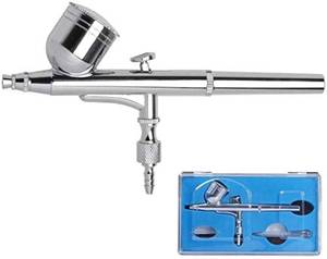 lot 4484 image: GotHobby 0.3mm Gravity Feed Dual-Action Airbrush Paint Spray Gun Kit Set