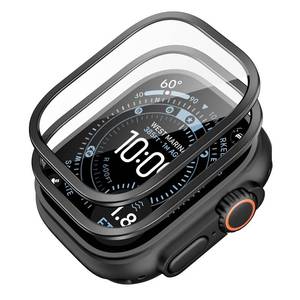 lot 4500 image: ESR Armorite Screen Protector for Apple Watch Ultra 3 2025 Ultra 2 Ultra (49 mm), Military Grade Protection, Tempered Glass Film with Aluminum Alloy Frame, Anti-Scratch, 2 Pack, Black