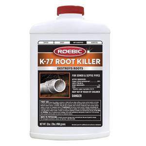 lot 4506 image: Roebic K-77 Granular Tree Root Killer, Chemical Septic System, Drain Field and Sewer Line Pipe Clog Remover and Root Destroyer, Safe for Bathroom Toilet, 32 oz