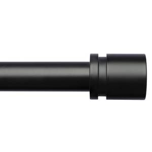 lot 5707 image: Byondeth Curtain Rods for Windows 16 to 144 Inches Adjustable Length 1 Inch Diameter Window Curtain Rod with Aluminium Finials, Black