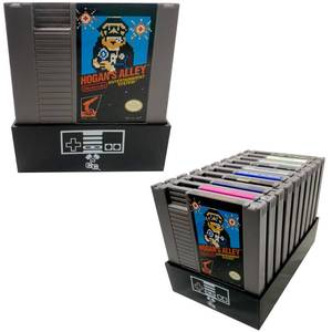 lot 6441 image: Collector Craft, Black, NES Compatible Cartridge Holder, NES Game Tray, Holds 10 Games, Clutter Reducing, Retro Video Game Collection, Works with Nintendo Entertainment System NTSC and PAL Cartridges