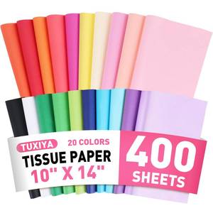 lot 6447 image: A400 Sheets Tissue Paper, 20 Colors 10 X 14 Tissue Papers for Gift Bags Birthday Party Flower Decoration, Colored Tissue Paper Bulk for Packaging