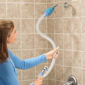 lot 9671 image: Zhongpu Reach Slip-On Tub Hose 5FT - Flexible Faucet Sprayer Attachment for Cleaning & Pet Care - No Installation - Fits Faucets Up to 3 Wide - Portable (Round Faucets Only � Low Pressure)