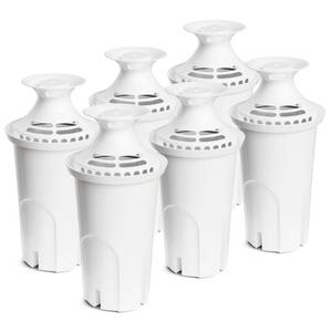 lot 9691 image: Water Filter Replacement Compatible with Brita Water Pitchers and Dispensers, by DESENRUIS for Classic 35557, OB03, Mavea 107007, Reduce Chlorine and Bad Taste, BPA free, Pack of 6