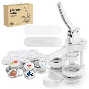 lot 9712 image: Button Maker Machine 58mm, Easy DIY Pin Maker Machine, No Setup Button Maker for Kids Crafts, Parties, School Projects & Beginners