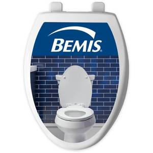 lot 9727 image: Bemis 170 Durable Plastic Toilet Seat, Elongated, White
