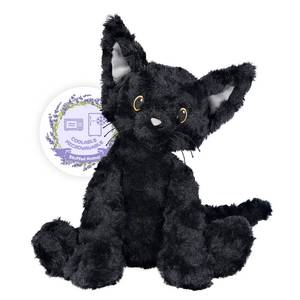 lot 9747 image: SuzziPals Coolable & Heatable Cat Stuffed Animals, Microwavable Heating Pad for Period Discomfort, Lavender Scent Cat Plush, Black Cat Plush Gift for Kids & Aldults