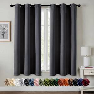 lot 9748 image: MIULEE Dark Grey Blackout Curtains for Bedroom Living Room 45 Inches Long 2 Panels, Thermal Insulated Room Darkening Drapes Grommet Noise Reducing Light Blocking Window Treatments 40x45 Inch