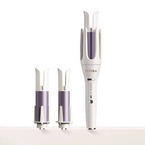 lot 10019 image: 3 in 1 Automatic Curling Iron, Hair Curlers with 3 Curling Barrels (1 - 1.25 - 1.5), Rotating Curling Iron with 3 Temp, 2-Way Rotation, 10S Fast Heating, Anti-Scald, Dual Voltage, White