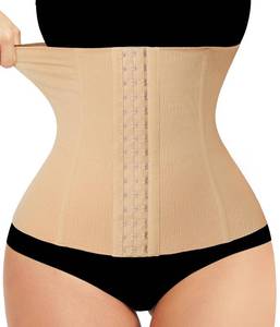 lot 10022 image: LODAY Waist Trainer Corset Shapewear Tummy Control Body Shaper Waist Cincher for Women Faja Postpartum Belly Band Wrap(S,Beige(hook))