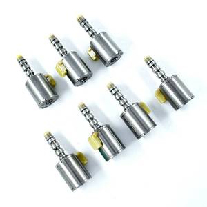 lot 10034 image: CYCWER 5R110W Transmission Master Shift Solenoid Set 7pcs Transmission Solenoids Fit for 2004-2006 F-350 Super Duty 6.0L, Replace OE 3C3Z-7G383AB (Refurbished Parts)