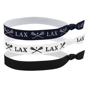 lot 10448 image: Infinity Collection Lacrosse Headbands for Girls �� Set of 3 Non-Slip Black & White LAX Headbands with Silicone Grip �� Sports Hairbands for Lacrosse Players and Teams