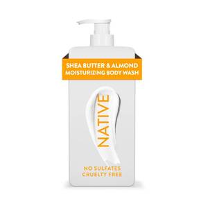 lot 10480 image: Native Moisturizing Body Wash Contains Naturally Derived Ingredients  For Women & Men, Sulfate, Paraben, & Dye Free Leaving Skin Soft and Hydrated  Shea Butter & Almond 18 oz