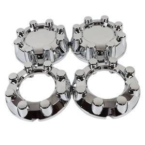 lot 11548 image: Fit F250 F350 SD 4x4 Chrome Wheel Center Hub Caps 8 Lug Rim Lug Cover Hubs