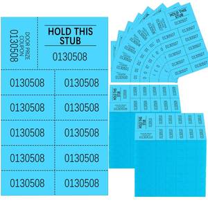 lot 11559 image: Kosiz 2000 Sheets Raffle Tickets Basket Raffle Ticket with 10 Bid Numbers Per Sheet Chinese Auction Tickets Silent Auction for Church Events Classroom School(Lake Blue)