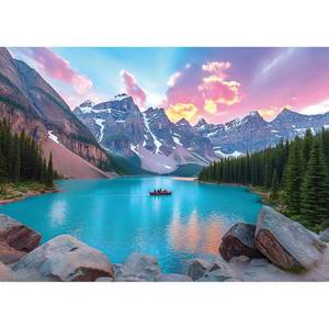 lot 11604 image: Blueforest Moraine Lake 1000 Piece Puzzle for Adults - Canadian Rockies National Park Jigsaw Puzzle, Challenging Landscape Art Gift with Poster, 27.5x19.7 Inch Wall Decor