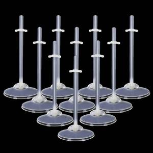 lot 12046 image: UCanaan 10 Pcs Doll Stands Display Holder for 11.5 Inch Dolls White Transparent Model Support Frame Prop Up Girl Dolls Suitable for 11.8���� 16 Dolls Accessories