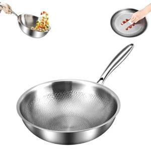 lot 12057 image: Toutrop Titanium Hammered Pan Pro with Lid, Durable Scratch-Resistant Titanium Frying Pans for Cooking Non Stick, Even Heating for Cooking, Nutritious Pan for Cooking