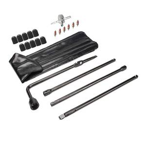 lot 12059 image: Dr.Roc Spare Tire Tool Kit with Spare Tire Jack Handle and Lug Wrench Spare Tire Kit Compatible with Chevy Silverado Tahoe Avalanche Suburban GMC Sierra Yukon 1999-2019 Cadillac Escalade 2002-2018